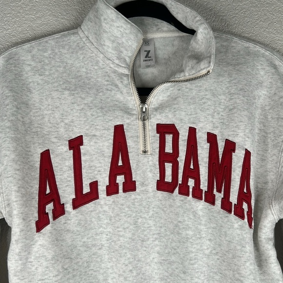 Women's Alabama University Pullover 3/4 Zipper Pullover Mockneck Sweatshirt XS - Picture 2 of 7